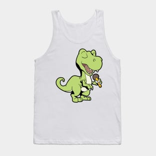 Singing dinosaur with microphone - TREX Tank Top